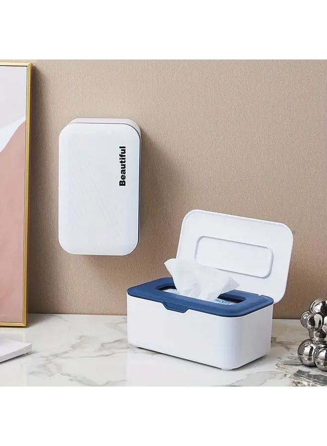 Multi Purpose Rectangular Tissue Storage Box Napkin Dispenser With Lid Desktop Wet Wipe Organizer Holder Tangerine For Office Bedroom Bathroom Kitchen - Image 4