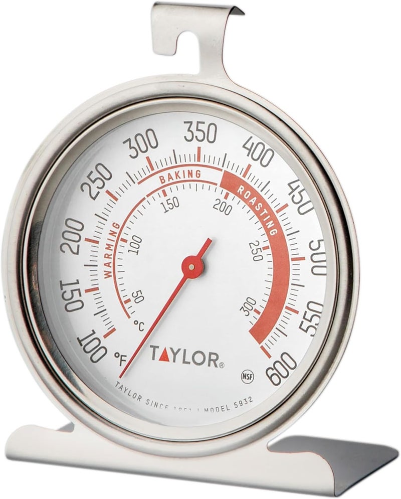 Taylor 5932 Large Dial Kitchen Cooking Oven Thermometer, 3.25 Inch Dial, Stainless Steel, Oven Thermometers, Silver - 2 Pack - Image 5