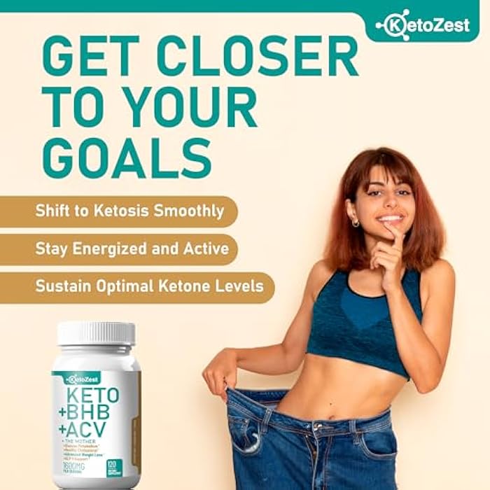 KetoZest Keto ACV BHB Capsules 1600mg for Advanced Weight Loss & Belly Fat Burn - Organic Apple Cider Vinegar with The Mother Ketones Vegan Supplement - with Vitamin D3 Zinc Chromium for Men Women - Image 2