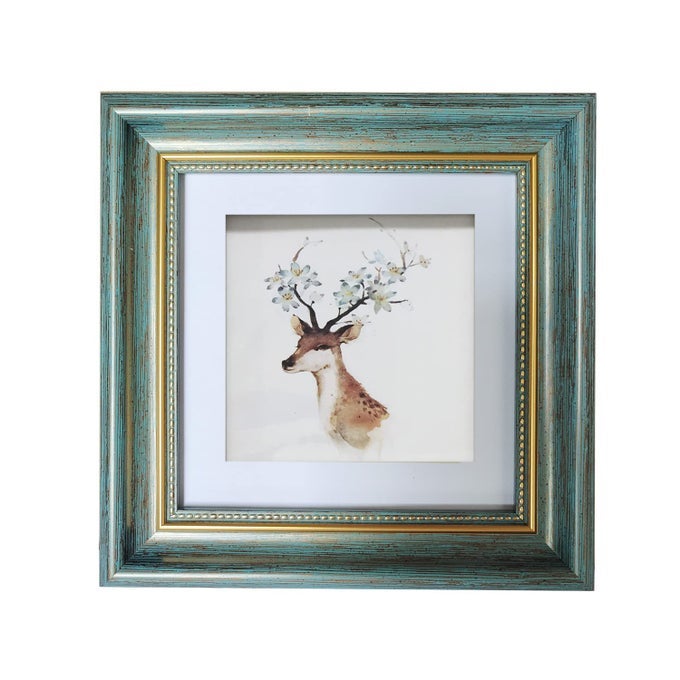Picture Frame 5x5 Blue Square Photo Frame Desktop Display Mount on the wall Front opening 48x48 Plastic Panel not Glass Plastic Packaging not CartonTips Peel Off The Panels Film