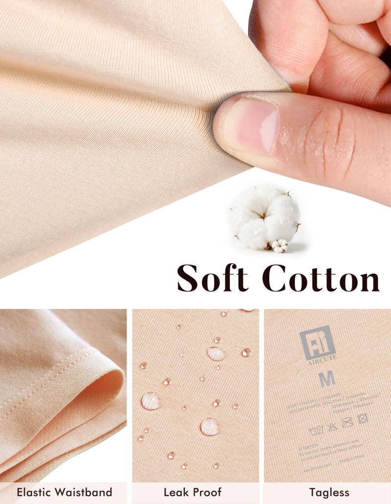 AIRCUTE Washable Leak Proof Incontinence Underwear for Women Absorbency Bladder Control Briefs 70ML,5 Pack (M,5 Colors) - Image 4