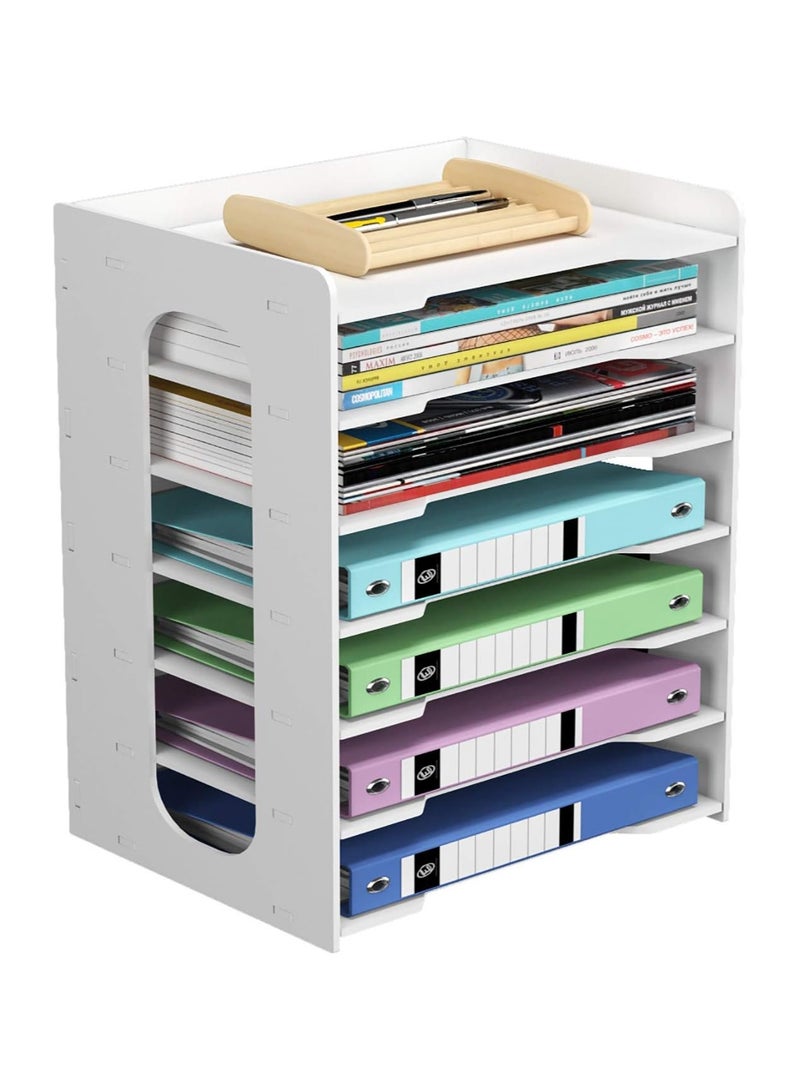 تي بي جي بي حامل ملفات مكتبي بسبع طبقات لتنظيم الأوراق والملفات على المكتب، يناسب حامل الرسائل وأوراق A4 لتخزين الوثائق في المنزل أو المكتب أو المدرسة. - Image 3