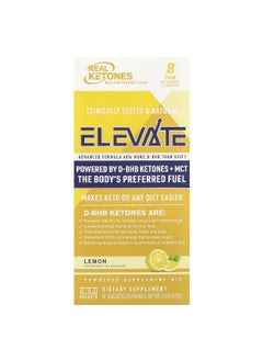 Real Ketones Real Ketones, Elevate, Lemon, 10 Packets, 0.45 oz (12.7 g) Each  - Image 1