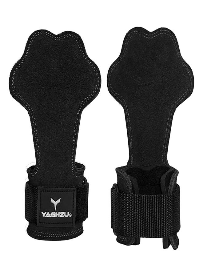 YAGHZU Weight Lifting Grips with Wrist Straps - Non Slip Lifting Straps for Weightlifting, Deadlifting, Powerlifting and Pull Ups, Padded Weight Lifting Gloves with Deadlift Straps for Women and Men - Image 1