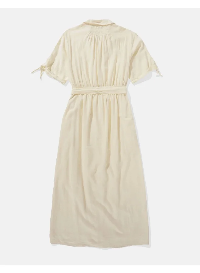 امريكان ايجل Belted Button-Down Dress