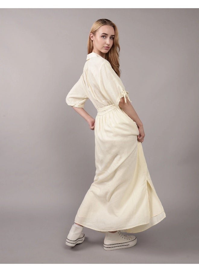 American Eagle Belted Button-Down Dress - Image 4
