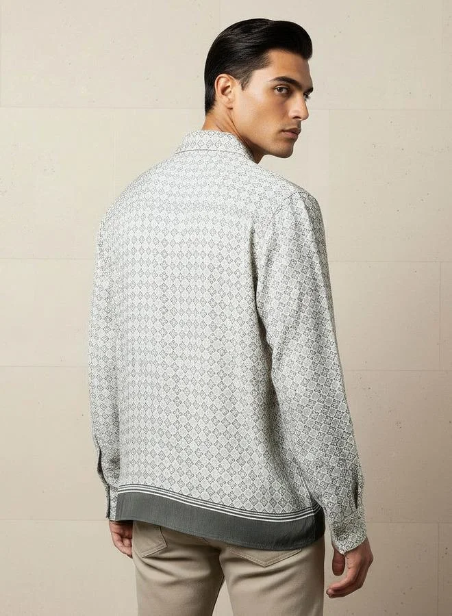 Iconic  Enrich Print Shirt for Men | Best Price UAE