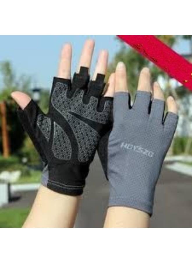 Generic 1 Pair Breathable Anti-Slip Shock-Absorbing Sports Fitness Gloves No: 3698 XL  - Image 1