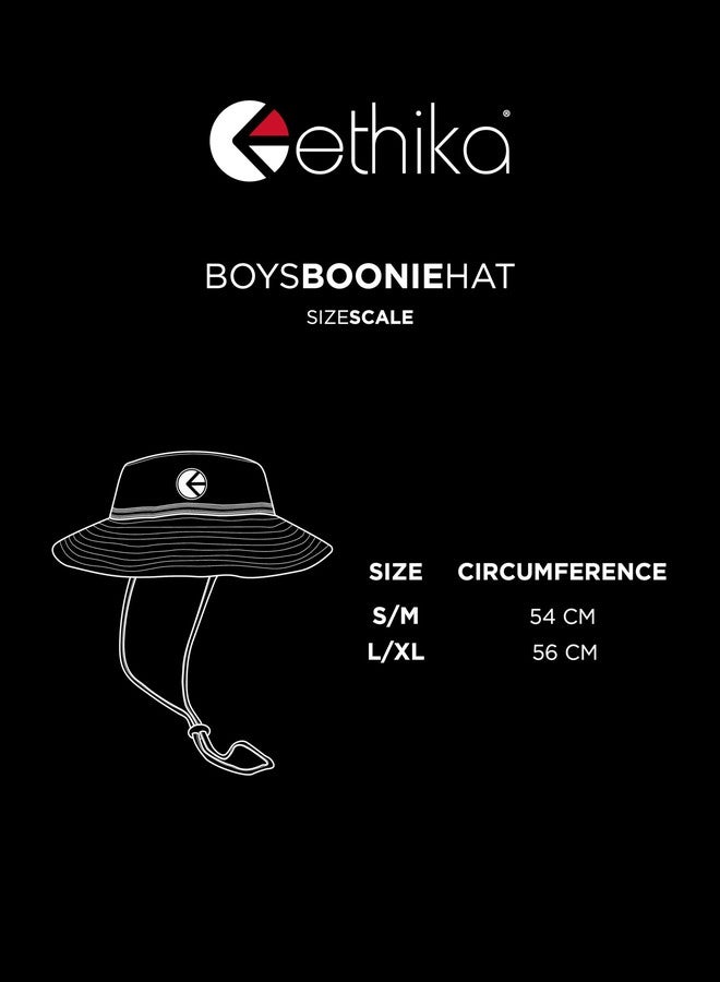 Ethika Boonie Hat, Wide Brim Outdoor Cap with Adjustable Chin Strap (Snow Camo, S|M) - Image 2