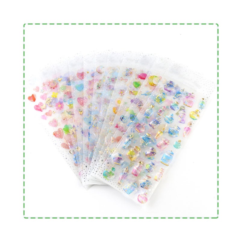 Dream Epoxy Resin Crystal Sticker Bronzing Transparent Decoration Stickers Self-Adhesive 19.5*7cm for DIY Decoration Journals Scrapbooks Diary Planner - Image 4