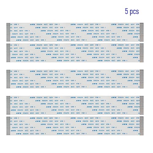 FOCMKEAS 5PCS 40 Pin Flexible Flat Cable, 0.5mm Pitch 150mm FPC FFC Flexible Flat Ribbon Cable for LCD TV DVD Player 3D Printer Laptop(A Type) - Image 3