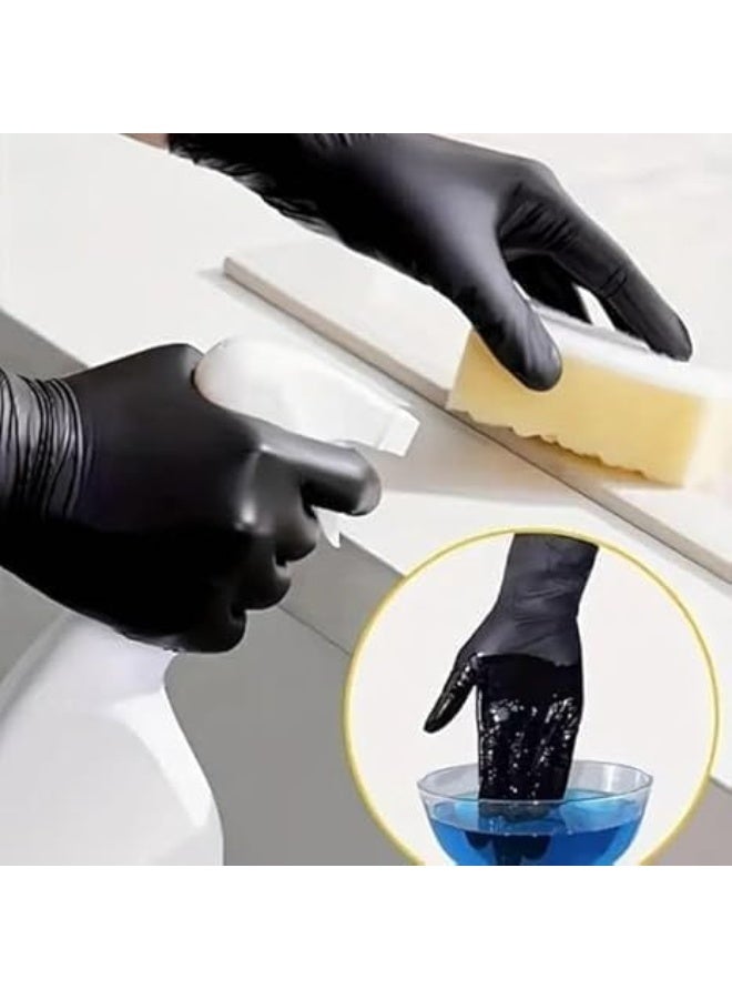 Disposable Nitrile Gloves - 100 pcs, Powder-Free Protective Gloves for Hygiene, Cleaning, Food Handling, Tattoo & Professional Use - Image 2