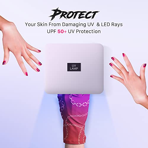 ManiGlovz - The Original UPF 50+ UV Light Protective Nail Gloves | Gel Manicure Gloves and Anti UV Fingerless Gloves for Women | Can be Used as Sun Protection Gloves for Driving | Slither Chic Print - Image 4