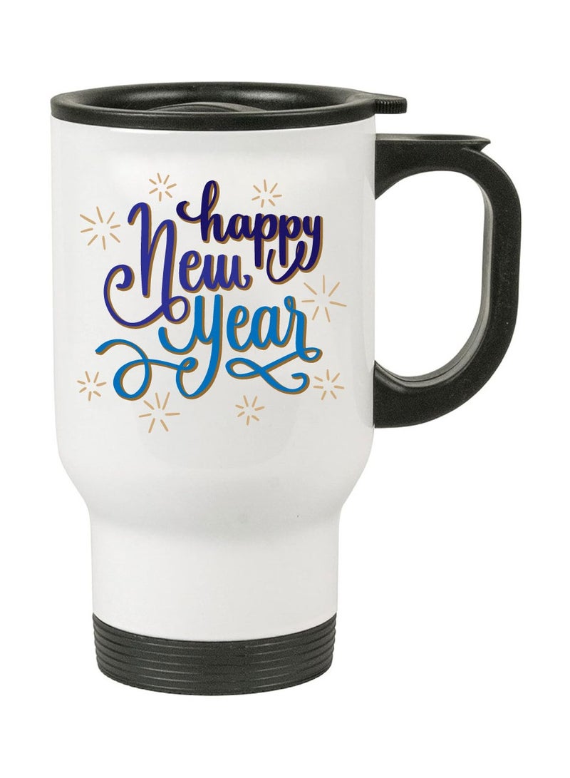 Happy NewYear Design Printed Travel Mug Suitable Gift for Family and Friends-NewYear Theme-Newyear Decor-Gifts for Special person  - Image 2