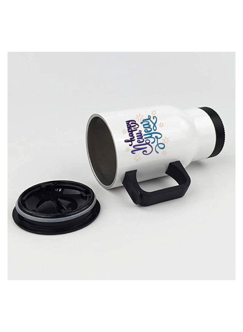 Happy NewYear Design Printed Travel Mug Suitable Gift for Family and Friends-NewYear Theme-Newyear Decor-Gifts for Special person  - Image 3