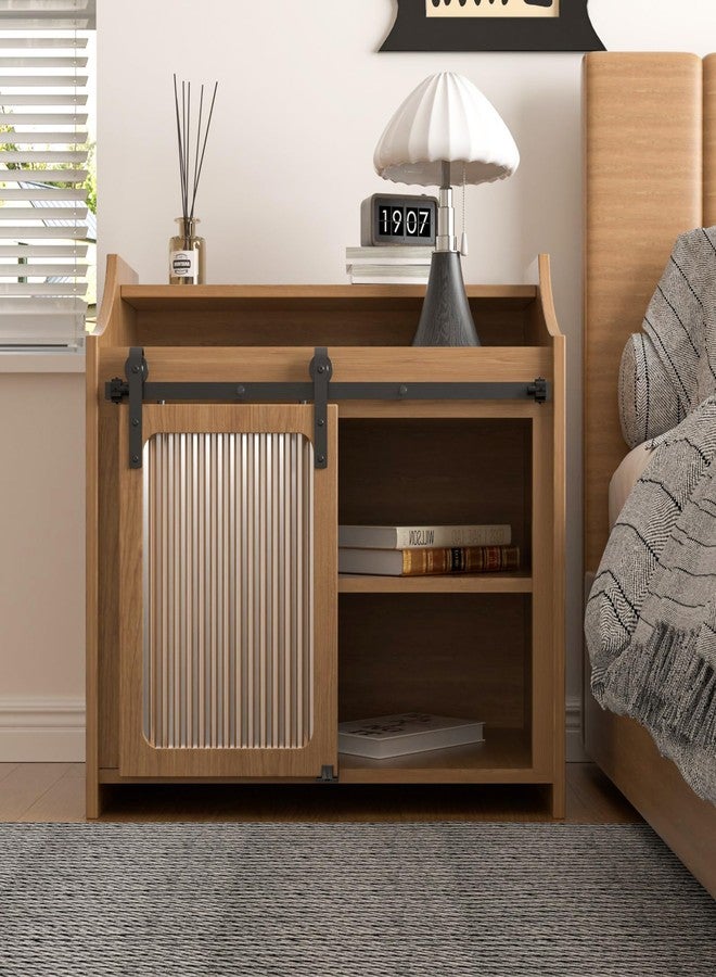 CCJH 4FT Mini Sliding Barn Door Hardware Kit Closet Cabinet 48" Track System Carbon Steel Basic Roller Hanger for Single 24" Wide Door Panel - Image 2