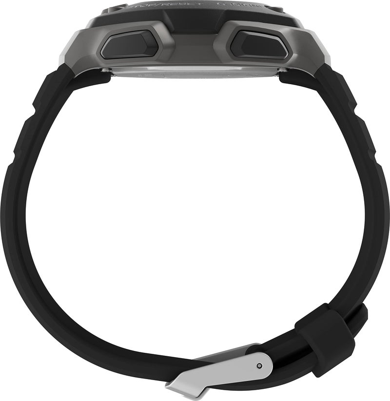 Timex Men's Ironman Triathlon Classic 30 38mm Watch – Gray & Black Case Orange Accents with Black Resin Strap - Image 2