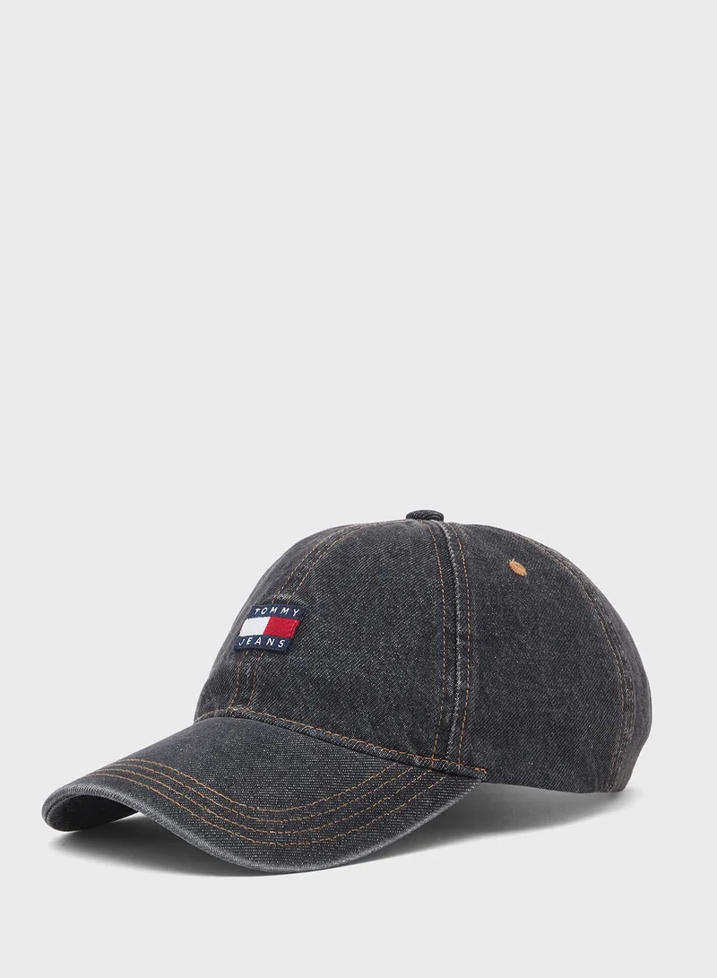 تومي جينز Logo Denim Curved Peak Cap