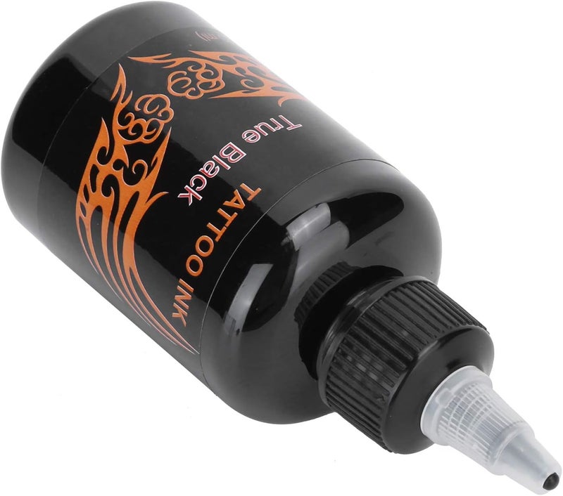 klarako Tattoo Ink,Semi\u2011Permanent Tattoo Pigment Long Lasting Body Art Tattoo Ink Tattoo Accessory 120ml(true black) True Black - Image 1