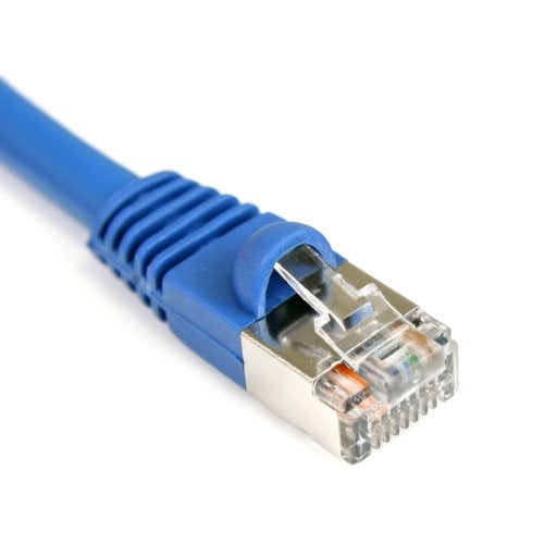 Startech.com StarTechcom 100 ft 305 m Cat5e Ethernet Cable Patch Cable Shielded Blue Ethernet Network Cable S45PATCH100B - Image 3