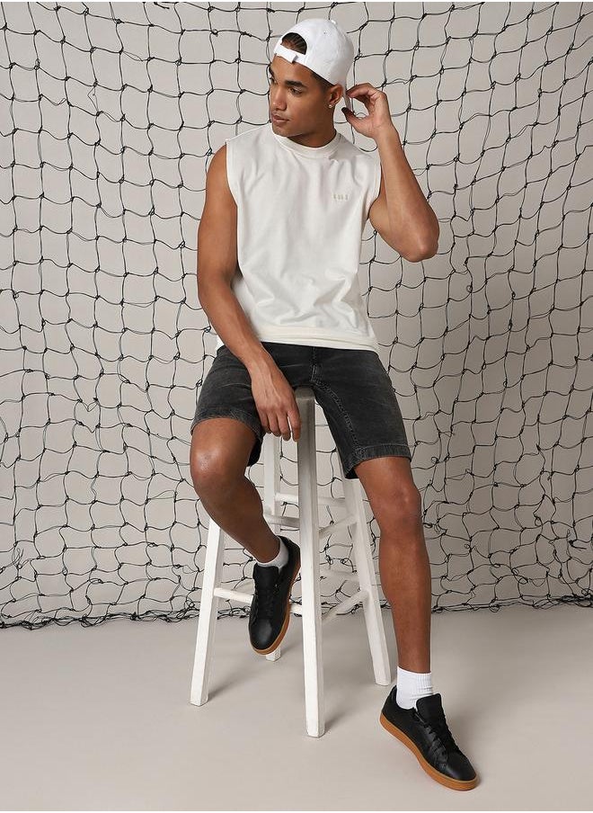 Hubberholme Men Solid Sleeveless T-shirt  - Image 5