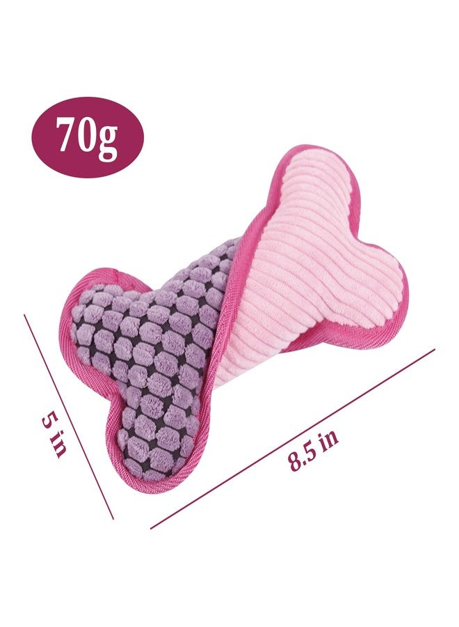 Andiker Dog Chew Toy, Corn Kernel Chew Resistant Bone Shaped Dogs Squeaky Toys, Interactive Dog Bone Toy for Small and Medium Sized Dogs (Pink) - Image 2