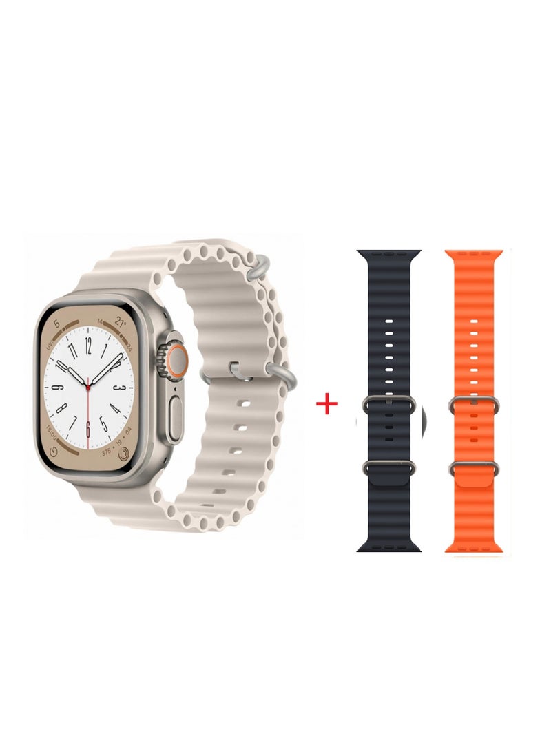 WISME Smart Watch WS-67 ultra2  Series 2 AMOLED display With Health Fitness Tracker Sport Watch  Supports 49MM-ORANGE - Image 2