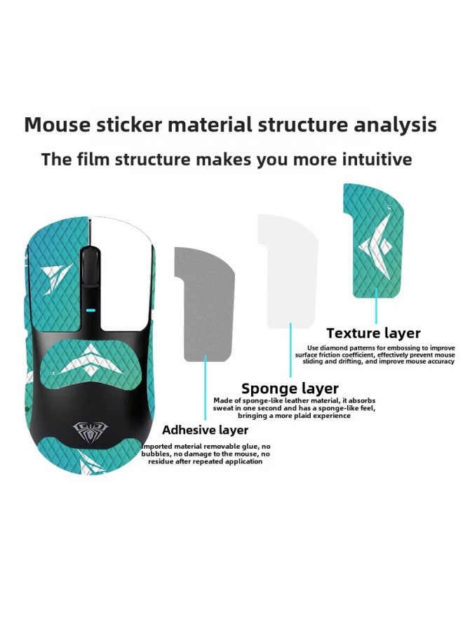 Suitable For Tarantula SC680 Mouse Anti-slip Stickers Full Bag With Back Stickers Anti-scratch Waterproof Lizard Skin Anti-sweat Suction Generation Wholesale-Color:Wolf Spider Sc680-sy-040 Team Print/black Diamond-all Inclusive  - Image 4