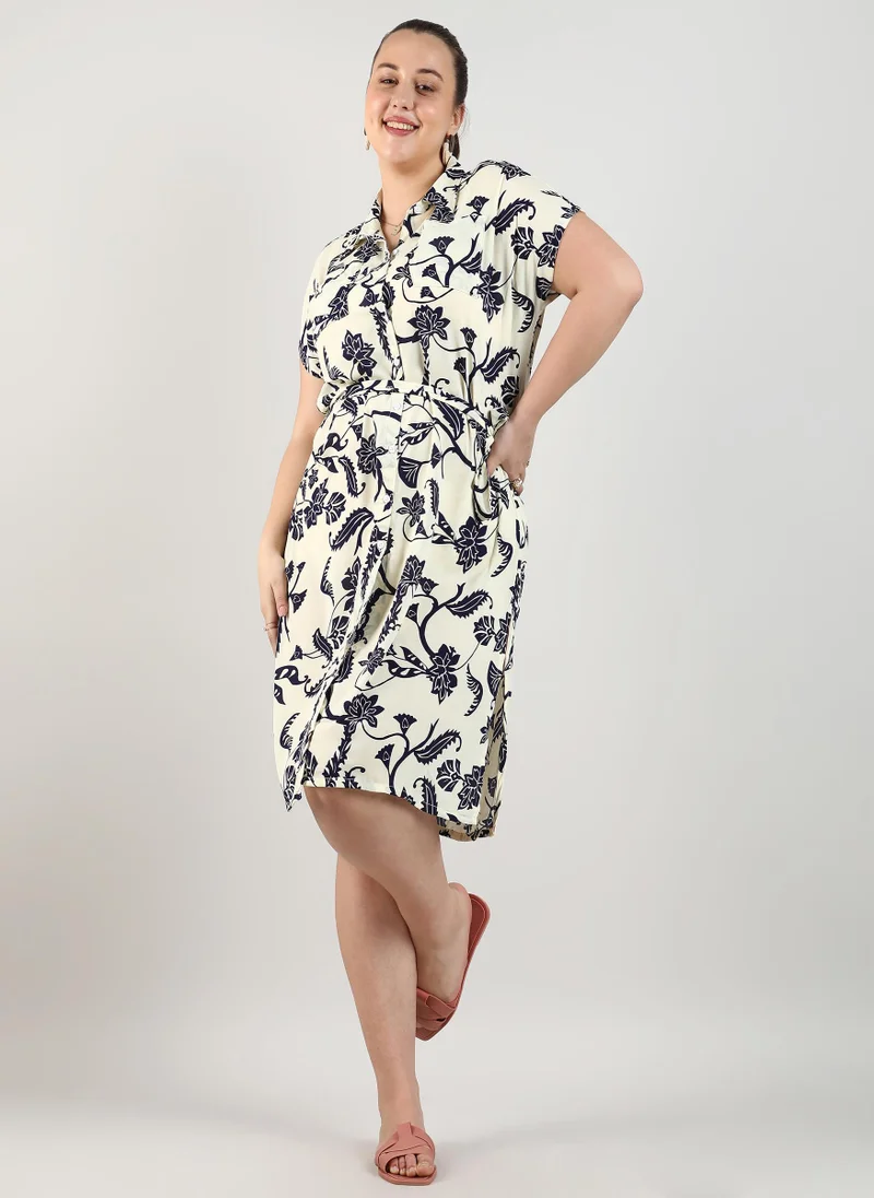 انستافاب بلس فستان بطبعة شجرية