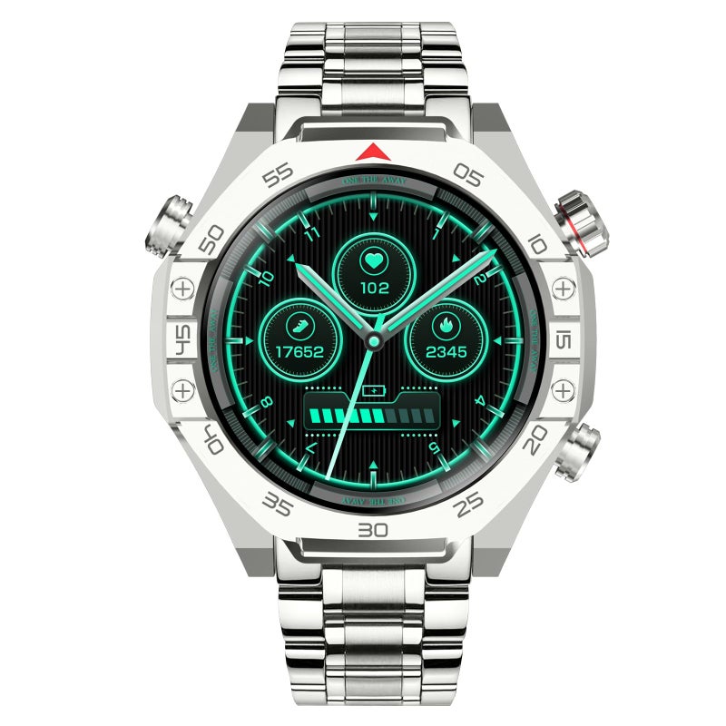 TIMEX Smart NexGen 1.43"(3.6cm) AMOLED Display with Functional Crown, Stainless Steel Bracelet and BT Calling Smartwatch for Unisex - TWTXW701T - Image 3
