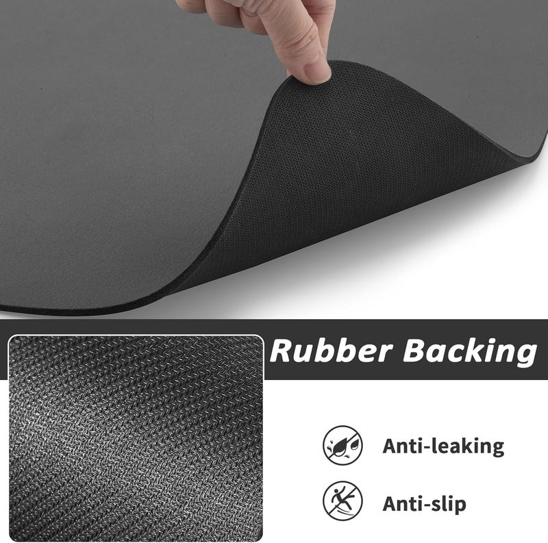 HotLive حصيرة تغذية الحيوانات الأليفة من ، (رمادي داكن 18" × 28")، حصيرة ماصة لطعام الكلاب، حصيرة وعاء القطط غير مسببة للبقع للطعام والماء، حصائر سهلة التنظيف للحيوانات الأليفة، حصيرة موزع ماء الكلاب سريعة الجفاف لمن يشربون بشكل فوضوي - Image 5