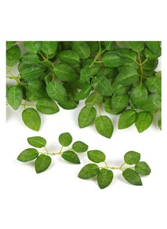 100Pcs Artificial Rose Leaves, Fake Flower Leaves Faux Silk Green for Wedding Bouquets Birthday Party Centerpieces
