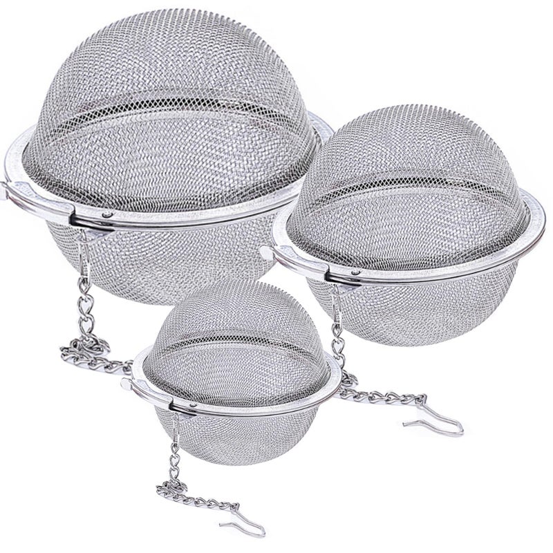 Stainless Steel Mesh Tea Ball Extra Fine Mesh Tea Infuser for Loose Leaf Tea Tea Strainers Tea Infuser Strainer Filters for Tea 3piece set