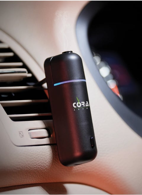 Mini Aroma Car Diffuser | 6 Refill Bottles With Scents | Long Battery Life | Smart Motion Sensor with 1 Year Warranty