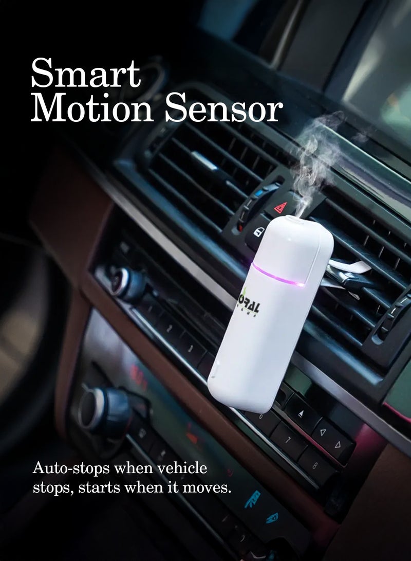 CORAL AROMA Mini Aroma Car Diffuser | 6 Refill Bottles With Scents | Long Battery Life | Smart Motion Sensor with 1 Year Warranty  - Image 5