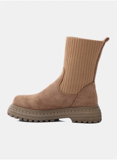 Silvio Torre Wide Fit Anthem chunky chelsea boots-Café  - Image 4