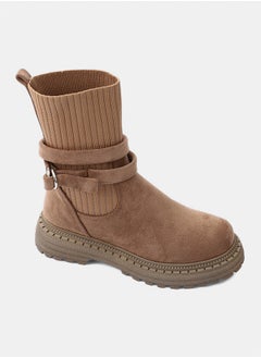 Silvio Torre Wide Fit Anthem chunky chelsea boots-Café  - Image 1