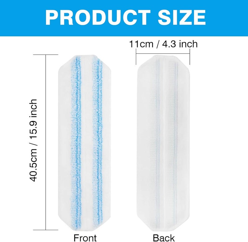 Geborn 12 Pack Microfiber Mop Pads Refill for O-Cedar H2prO Flat Mop System, Washable and Reusable Mop Replacement Heads for Floor Deep Cleaning, Mop Pad Refills for Wet and Dry Floor - Image 4
