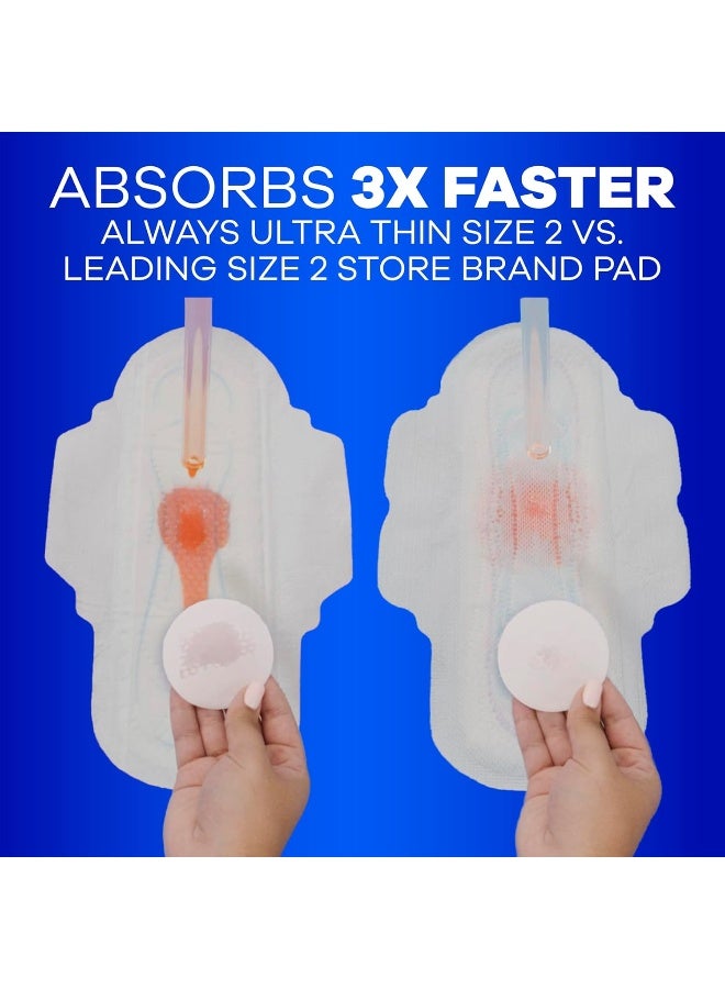 Always Ultra Thin Feminine Pads with Wings for Women, Super Absorbency, Unscented, Size 2, 126 Count - Image 3
