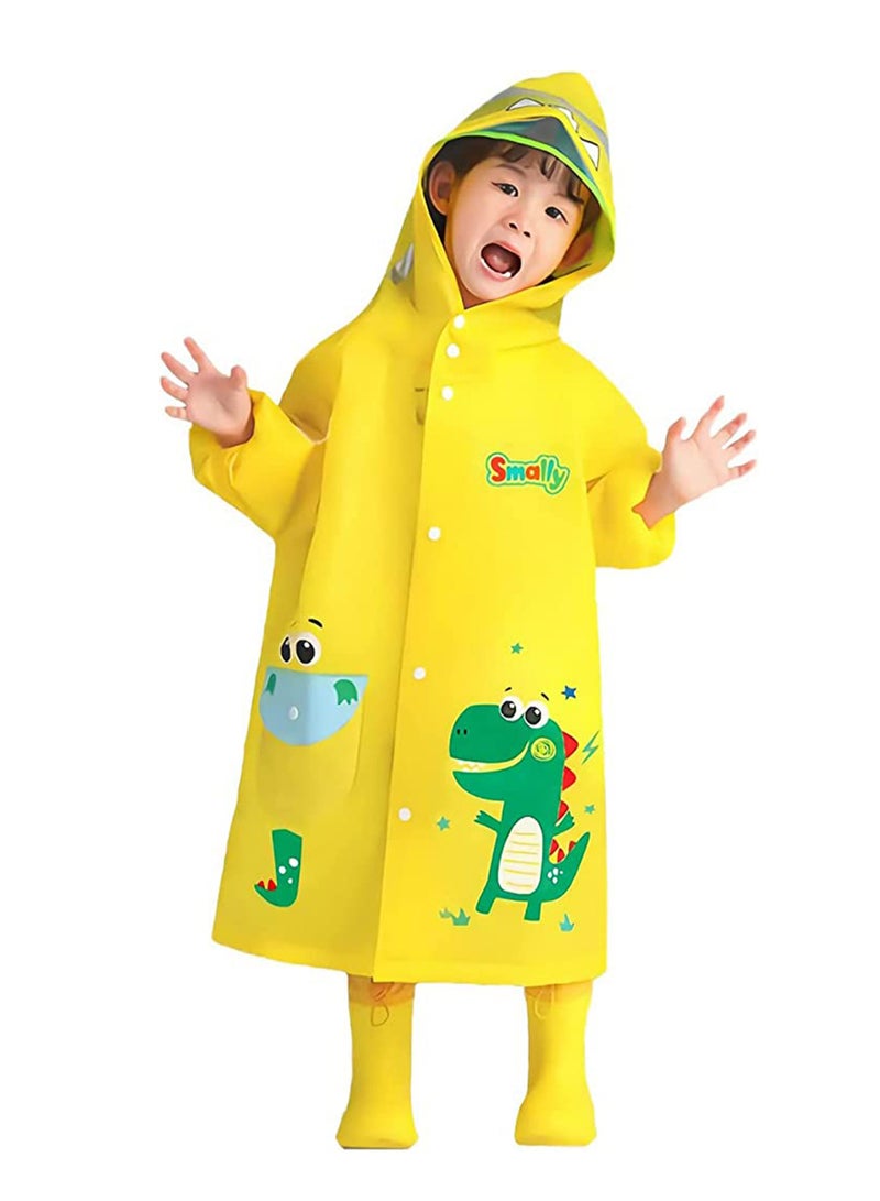 Kids Raincoat, Boys Girls Rain Jacket Hooded Poncho Waterproof Coat Outdoor Sports  and Fun Animal Print - Image 1