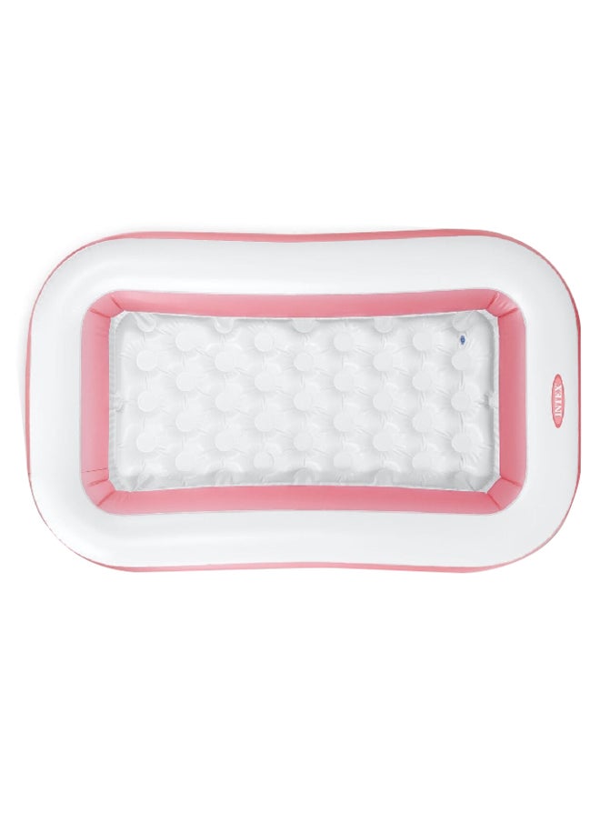 INTEX Durable Rectangular Inflatable Kiddie Swimming Pool Pink and White 25 x 100 x 166 cm INT58423  - Image 1