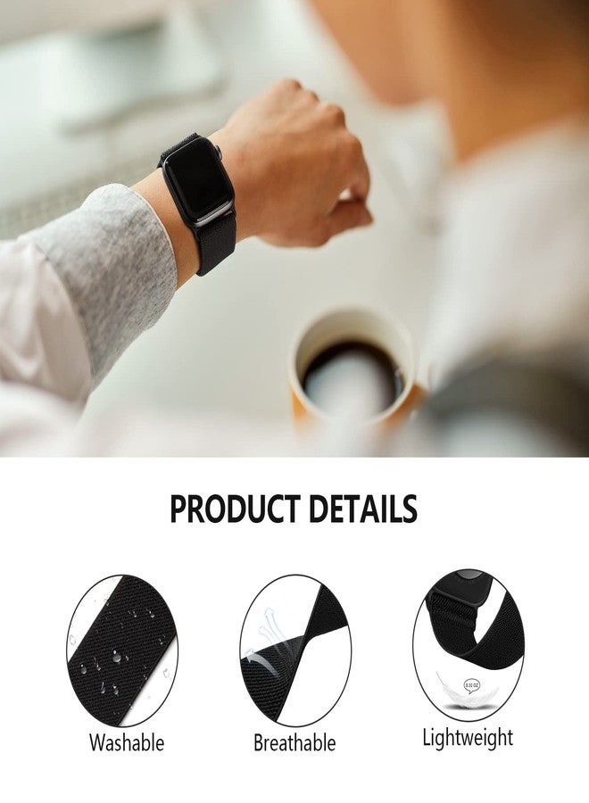 CCnutri Stretchy Nylon Solo Loop Bands Compatible with Apple Watch Band 38mm 40mm 41mm 42mm 44mm 45mm 46mm 49mm, Sport Elastic Wristbands Women Men Straps for iWatch Series 11 10 9 8 7 6 5 4 3 Ultra/SE 3 2 1 - Image 3
