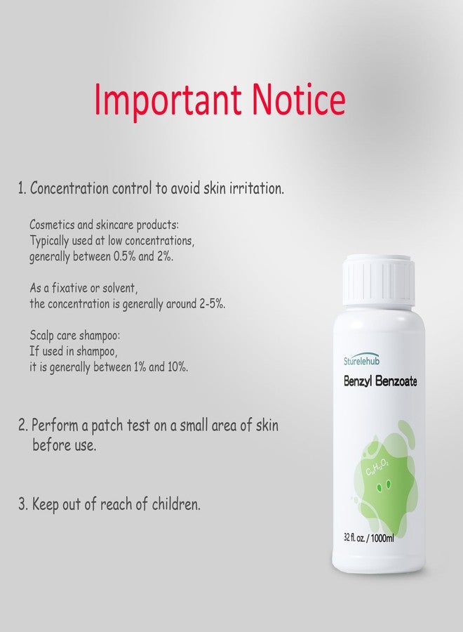 Sturelehub Benzyl Benzoate, 1000ml, Benzyl Benzoate for Fragrances and Cosmetics, Hair and Scalp Products - Image 4