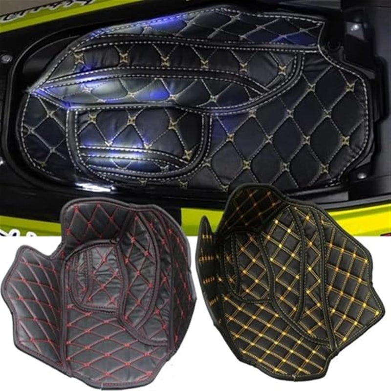 QASULER Motorcycle Top Case Liner with Red Stitching - Image 3
