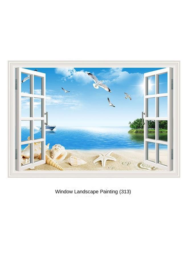 الأزرق جي دبليو ملصق Tspingpingpingpingpingwinds لوحة زخرفية لغرفة النوم غرفة المعيشة غرفة الطعام الخلفية جدار المناظر الطبيعية اللزجة الذاتية الجداريات - Image 1