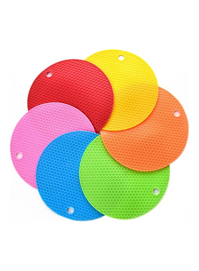 نيبمينينت طقم بساط مائدة مقاوم للحرارة مكون من 6 قطع متعدد الألوان 18x5x18سم - Image 1