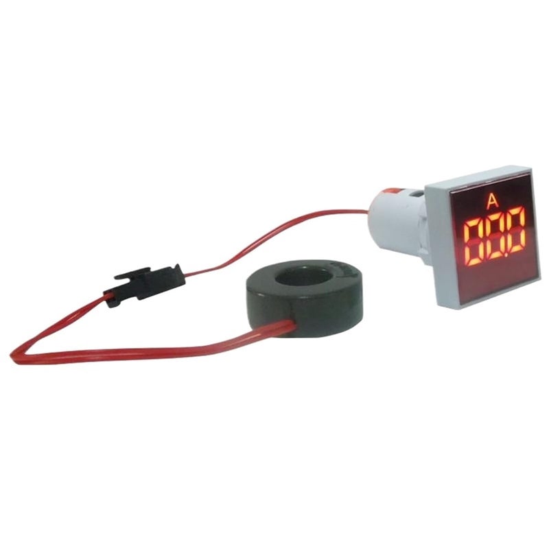 AD16S-22A، AD22MM، 0-100A، عداد تيار رقمي، مؤشر تيار، مصباح LED، عداد تيار مربعي، AD16-22 (لون أحمر، سعة التيار: 50R) - Image 2