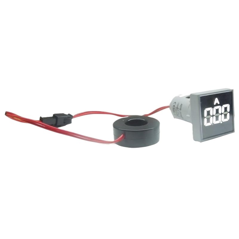 AD16S-22A، AD22MM، 0-100A، عداد تيار رقمي، مؤشر تيار، مصباح LED، عداد تيار مربعي، AD16-22 (لون أحمر، سعة التيار: 50R) - Image 3