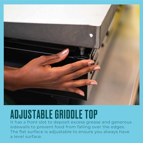 Charbroil 22" Performance Series Portable Tabletop 2 Burner Propane Gas Griddle, Black - 463614224 - Image 4