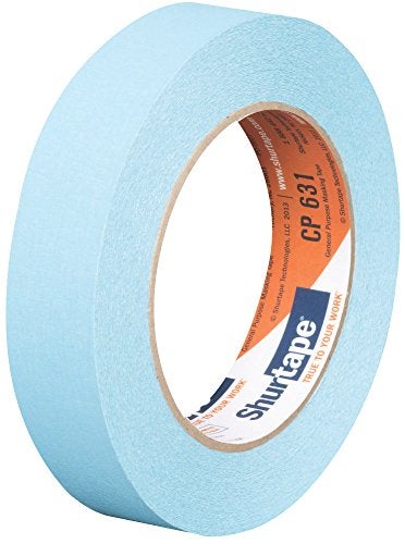 Shurtape CP 631 General Purpose Grade MediumHigh Adhesion Colored Masking Tape Social Distancing Marking 24mm x 55m Light Blue Case of 36 Rolls 164309 - Image 3